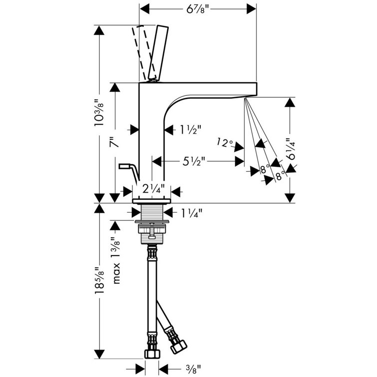 Eco-Friendly Brushed Nickel Single-Hole Faucet with Drain Assembly
