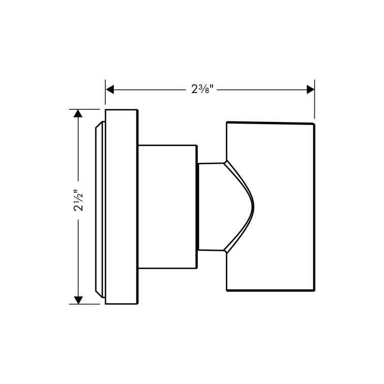 Contemporary Black Nickel Wall Mount Handshower Bracket