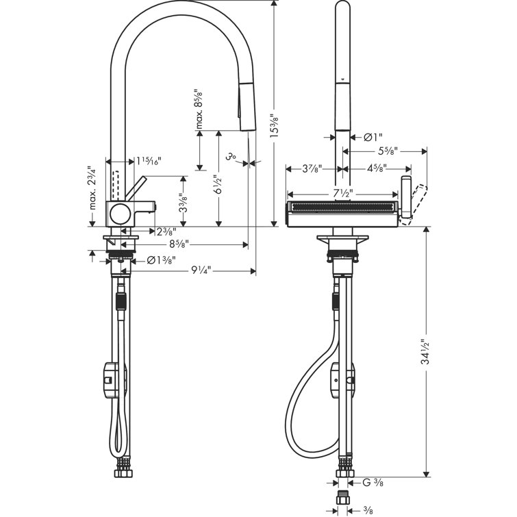 Chrome High Arc Single-Handle Pull-Down Kitchen Faucet