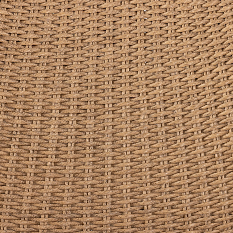 Vintage Natural Curved Wicker 20.5" Side Chair