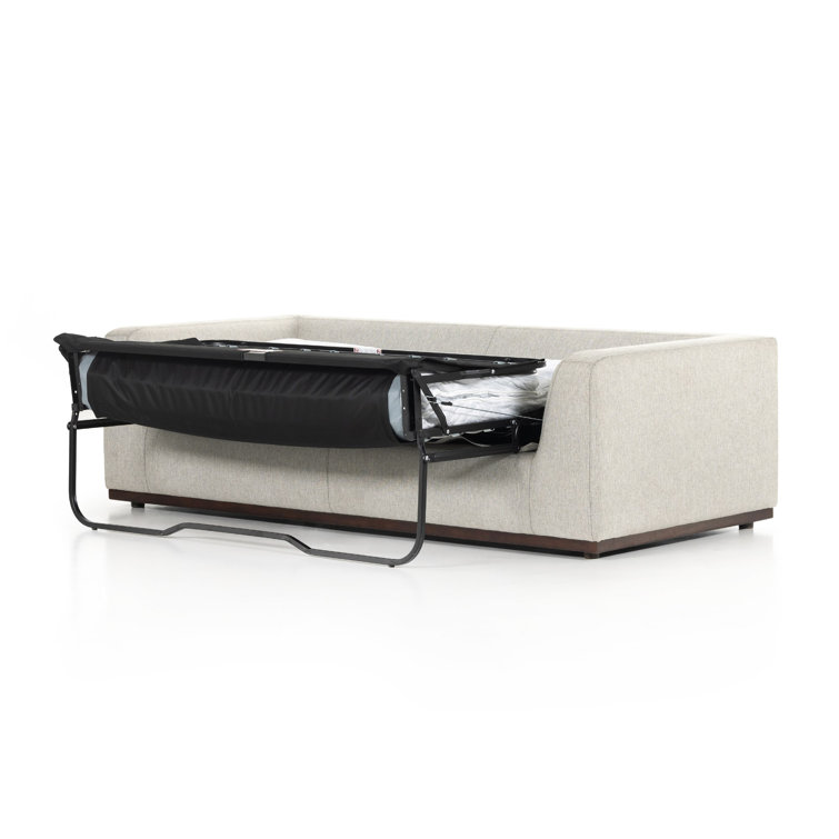 Aldred Silver Queen Tufted Fabric Sleeper Sectional