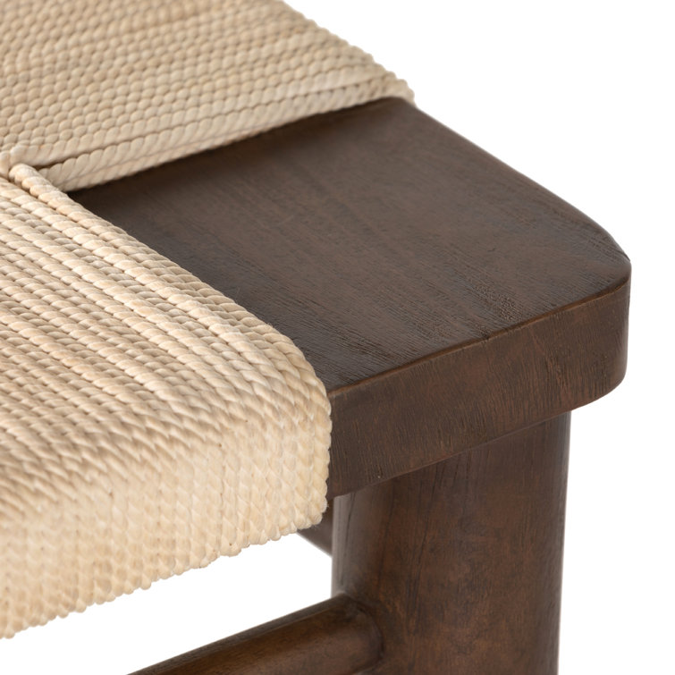 Russet Mahogany 60' Vintage Cotton Rope Low-Profile Bench