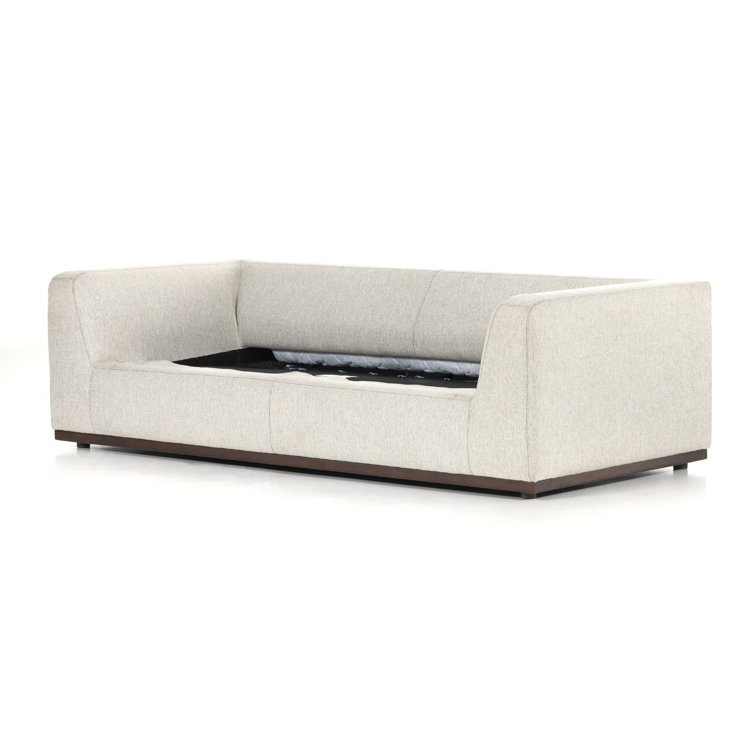 Aldred Silver Queen Tufted Fabric Sleeper Sectional