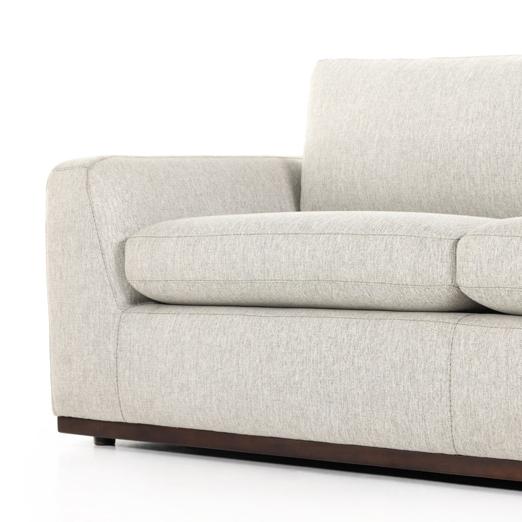 Aldred Silver Queen Tufted Fabric Sleeper Sectional