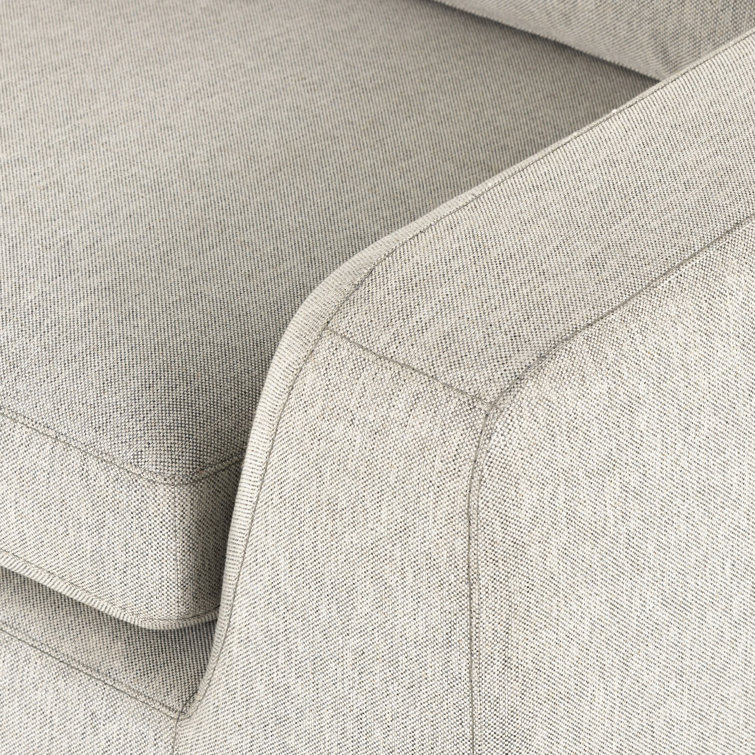Aldred Silver Queen Tufted Fabric Sleeper Sectional