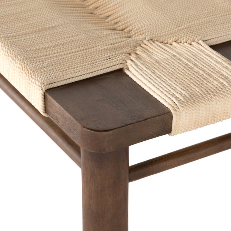 Russet Mahogany 60' Vintage Cotton Rope Low-Profile Bench