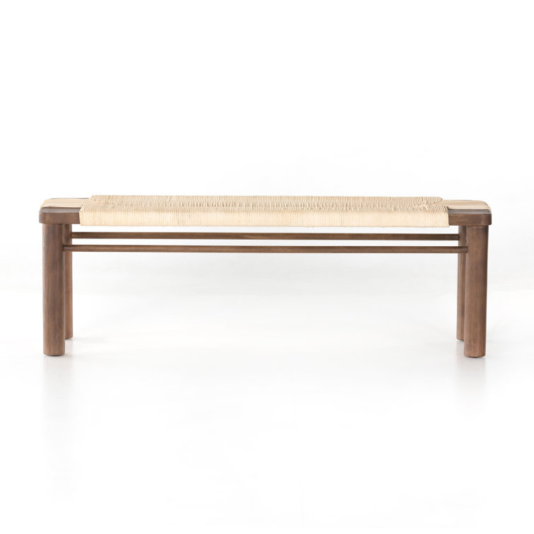 Russet Mahogany 60' Vintage Cotton Rope Low-Profile Bench