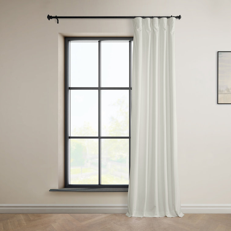 Matra Plush Velvet Curtains for Bedroom - Room Darkening Curtains for Living Room Window Single Panel
