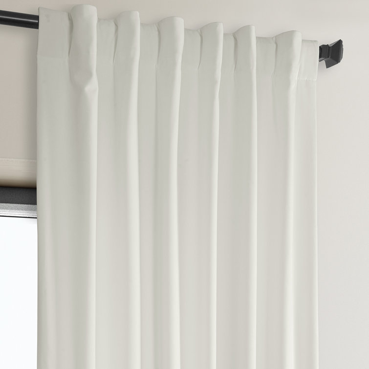 Matra Plush Velvet Curtains for Bedroom - Room Darkening Curtains for Living Room Window Single Panel