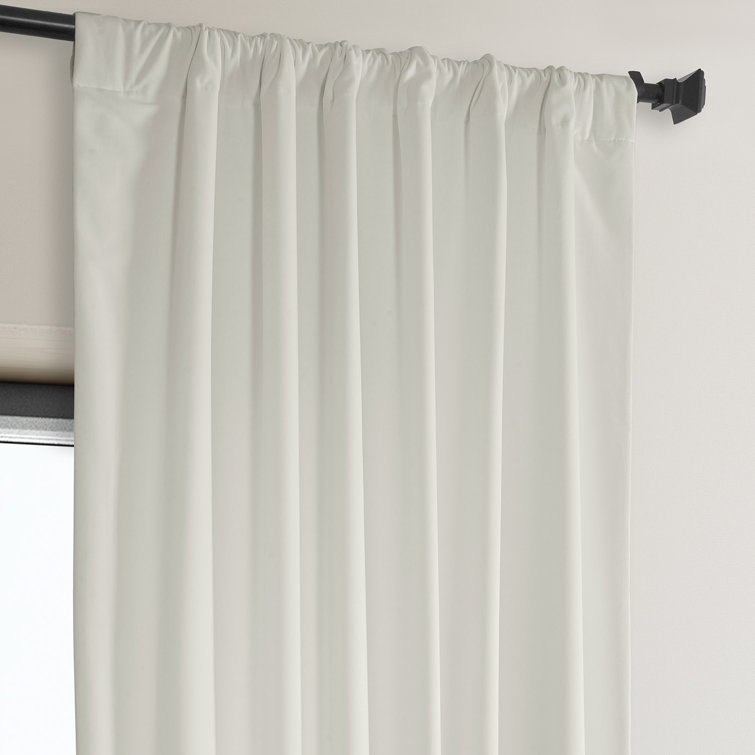Matra Plush Velvet Curtains for Bedroom - Room Darkening Curtains for Living Room Window Single Panel