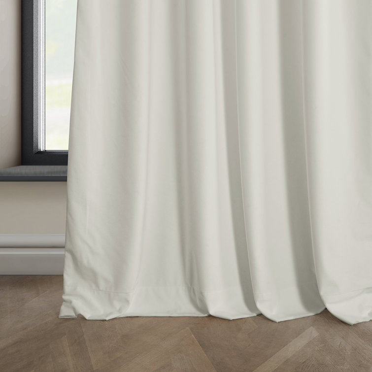 Matra Plush Velvet Curtains for Bedroom - Room Darkening Curtains for Living Room Window Single Panel