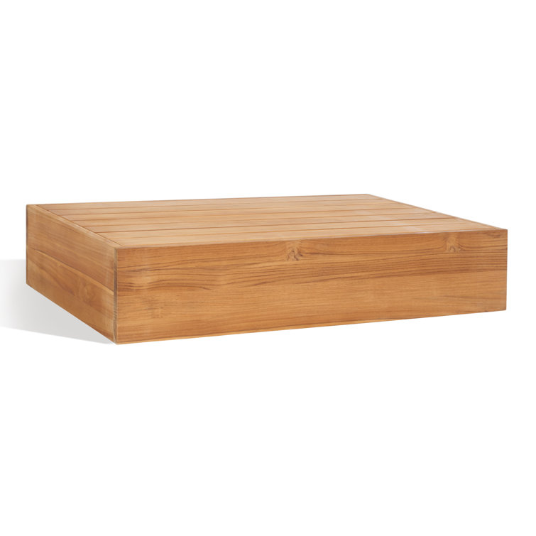 Natural Teak Rectangular Outdoor Coffee Table