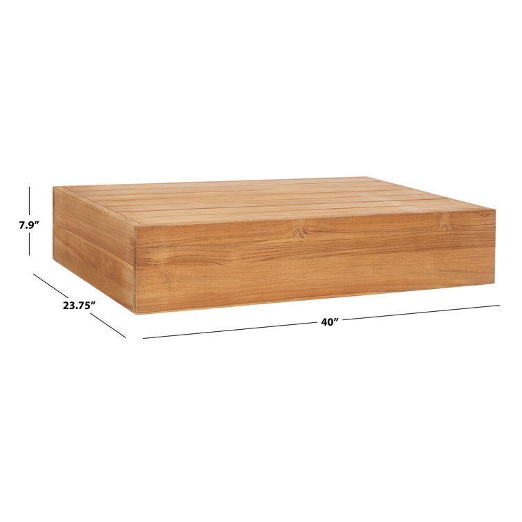Natural Teak Rectangular Outdoor Coffee Table