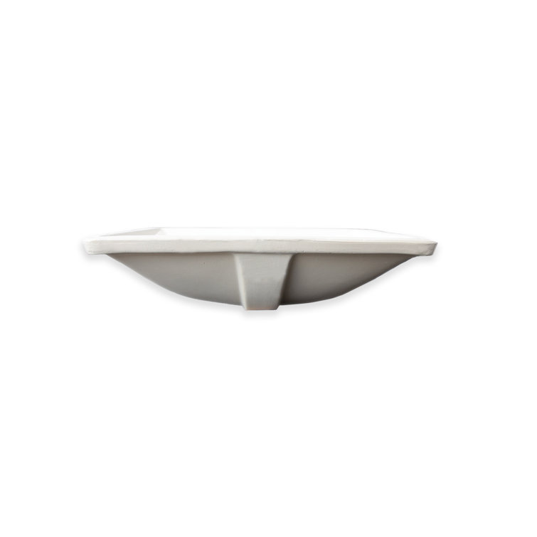 White 20'' Rectangular Ceramic Undermount Bathroom Sink