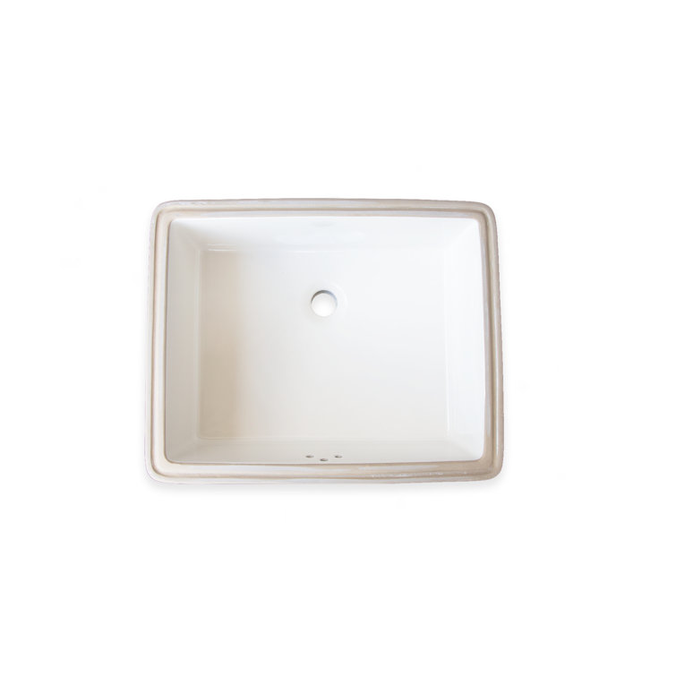 Wells Sinkware Rhythm Series 15.5'' Ceramic Rectangular Bathroom Sink with Overflow