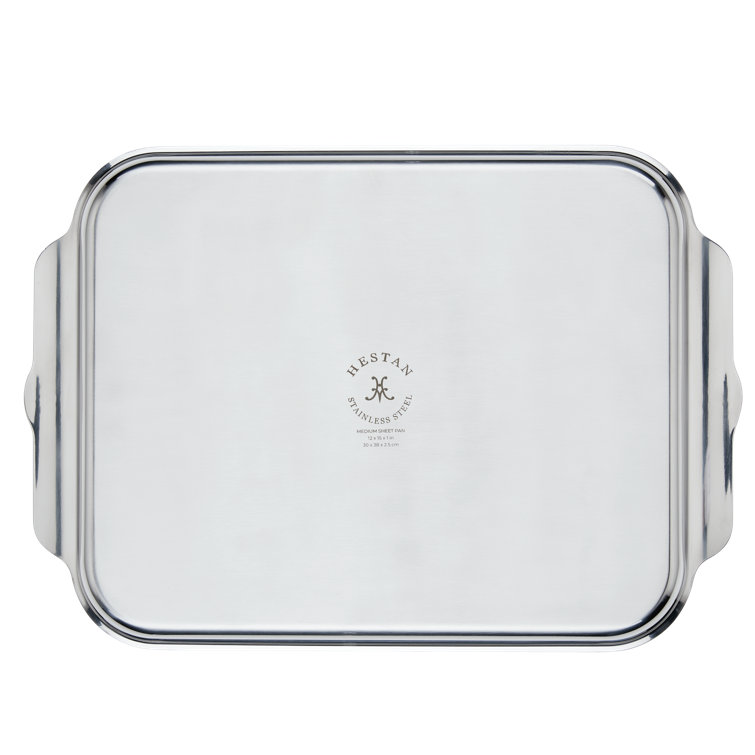 Medium Silver Stainless Steel Tri-Ply Sheet Pan