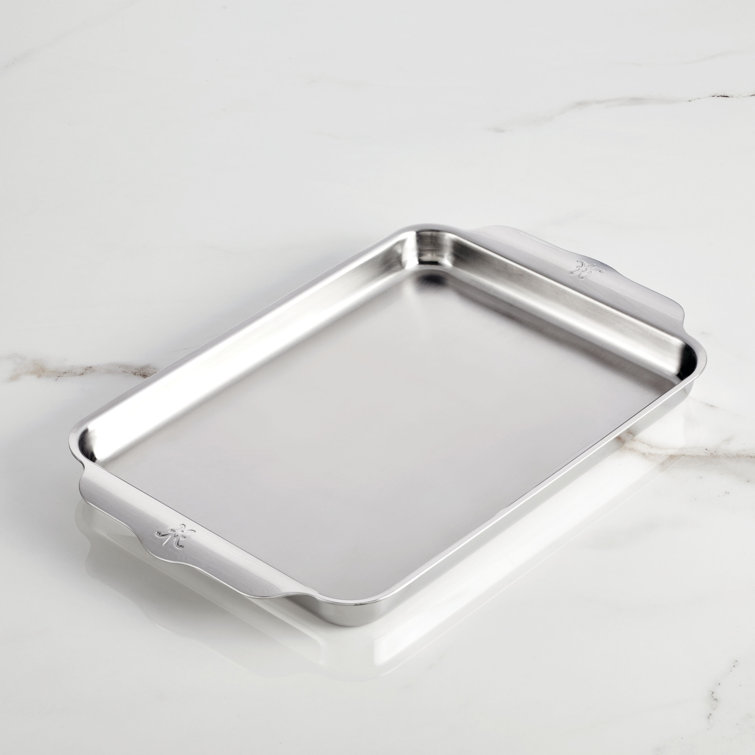 Medium Silver Stainless Steel Tri-Ply Sheet Pan