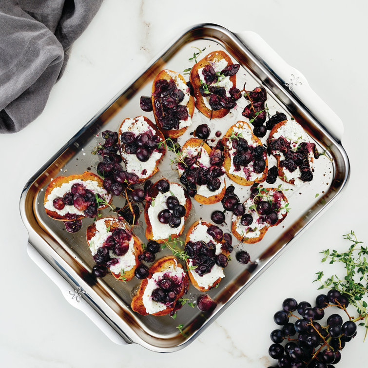 Medium Silver Stainless Steel Tri-Ply Sheet Pan