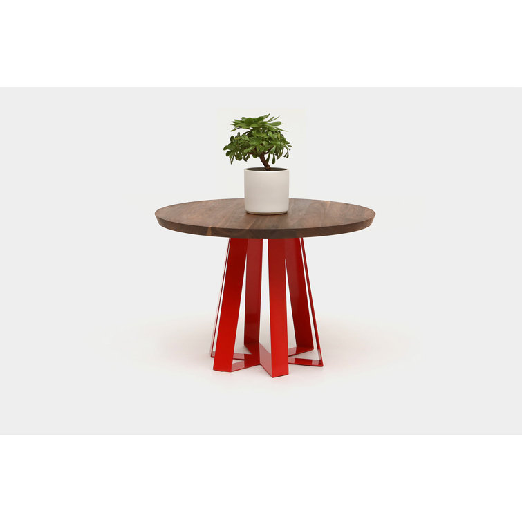 Scandinavian Modern 42" Round Walnut Dining Table