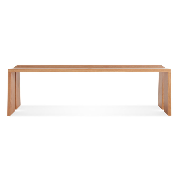 White Oak 60" Bench with Brass Brackets