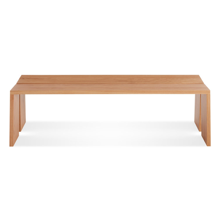 White Oak 60" Bench with Brass Brackets