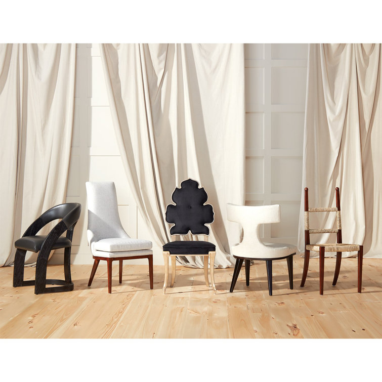 Isabella Walnut Rubberwood Dining Chair in Candid Fleece