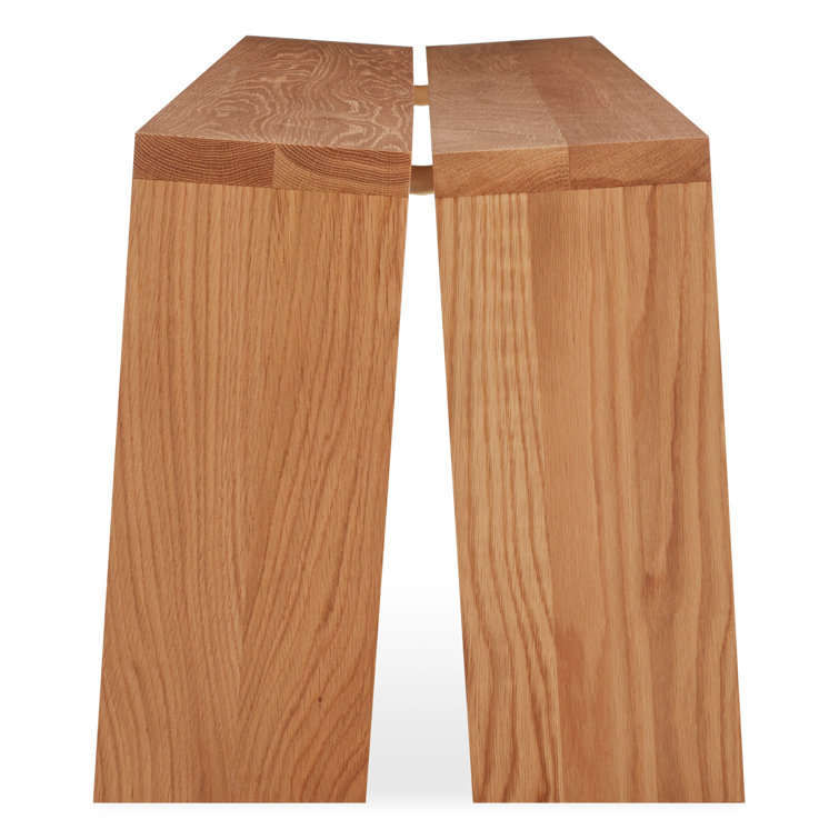 White Oak 60" Bench with Brass Brackets