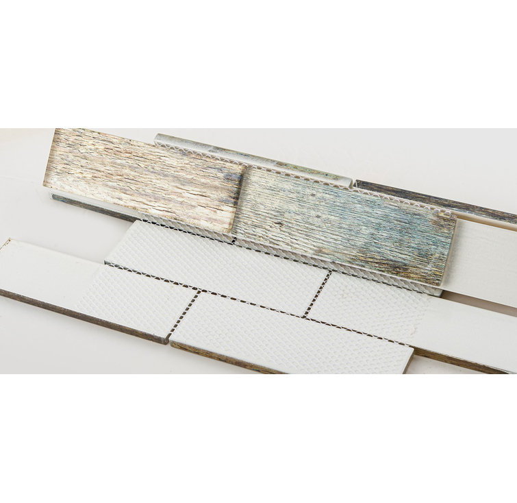 Reinbue 2'' x 6'' Glass Brick Joint Mosaic Tile
