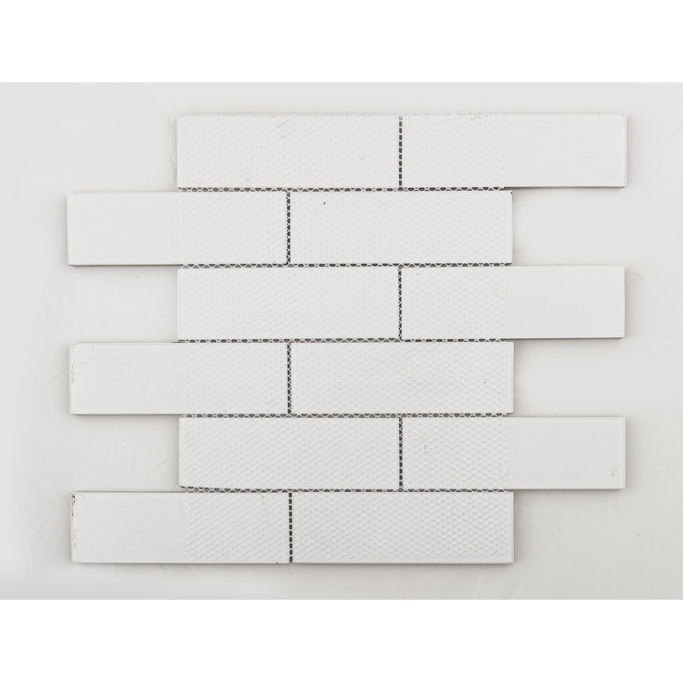 Reinbue 2'' x 6'' Glass Brick Joint Mosaic Tile