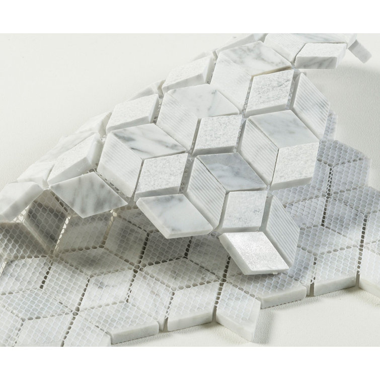 Heather Gray Marble Mosaic Bathroom and Outdoor Tile