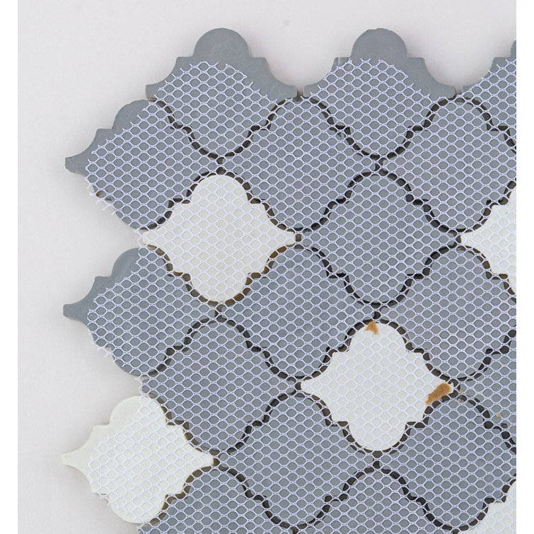 Grandio Myst Gray 2-Inch Iridescent Polished Glass Mosaic Wall Tile