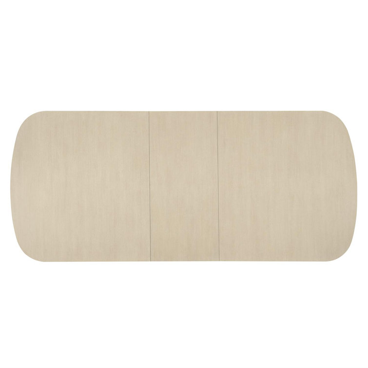 Beige Wood Extendable Rectangular Dining Table