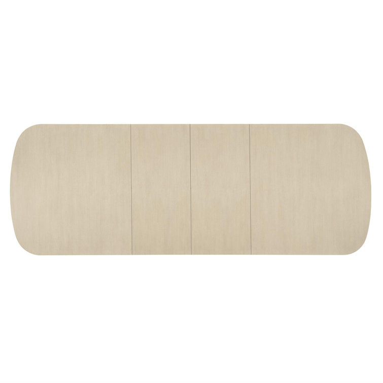 Beige Wood Extendable Rectangular Dining Table