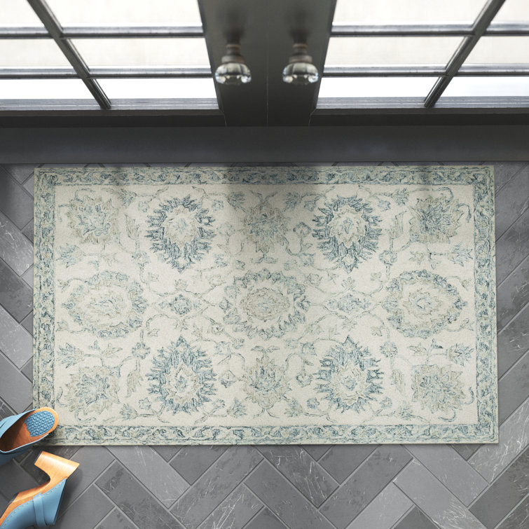 Handmade Black Wool Artisan Rug 27" x 45"