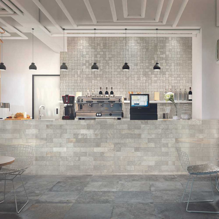 Gravel Gray 4" x 12" Matte Porcelain Subway Floor and Wall Tile