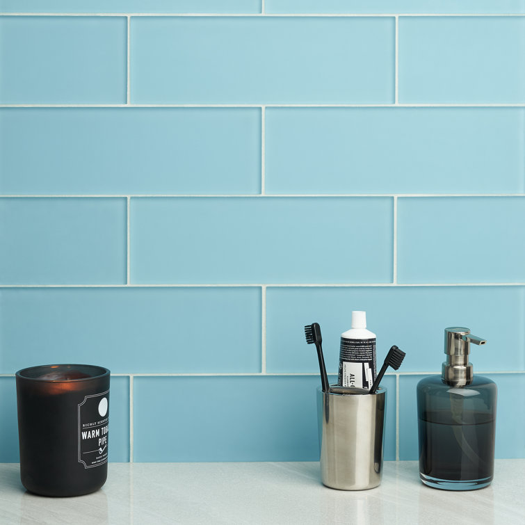 Turquoise Glass Subway Tile for Kitchen and Bathroom