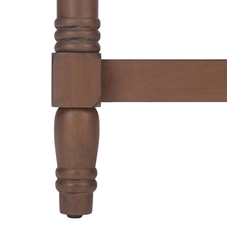 Cassie Brown Wood Rectangular 3-Shelf Accent Table
