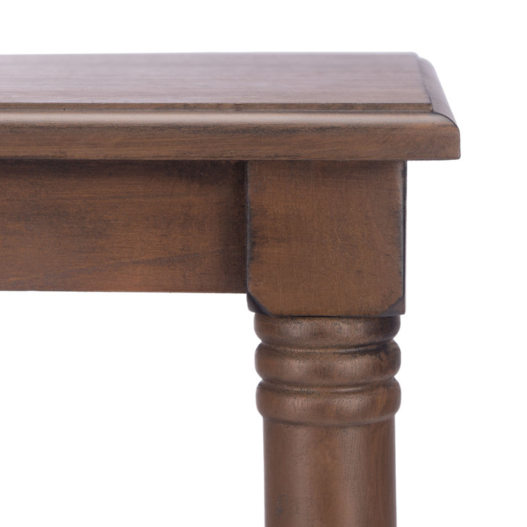 Cassie Brown Wood Rectangular 3-Shelf Accent Table