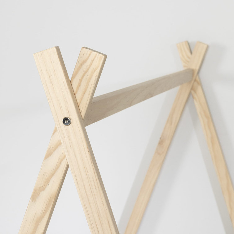 Twin Light Wood Pine Platform Bed Frame with Slats