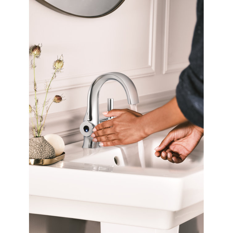 Chrome Touchless Single Handle Bathroom Faucet with High Arc Spout