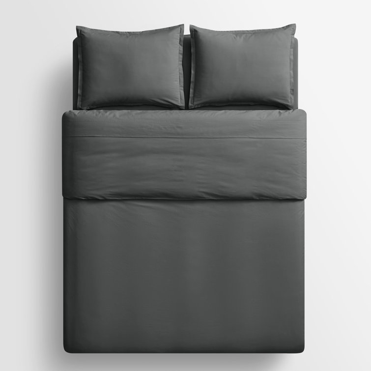 Loden Green Twin Egyptian Cotton Percale Duvet Set