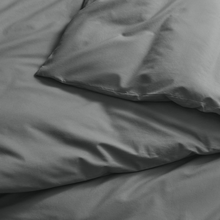 Loden Green Twin Egyptian Cotton Percale Duvet Set