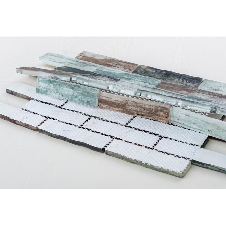 Giovan Nostalgia Glass Brick Joint Mosaic Tile for Walls and Backsplash