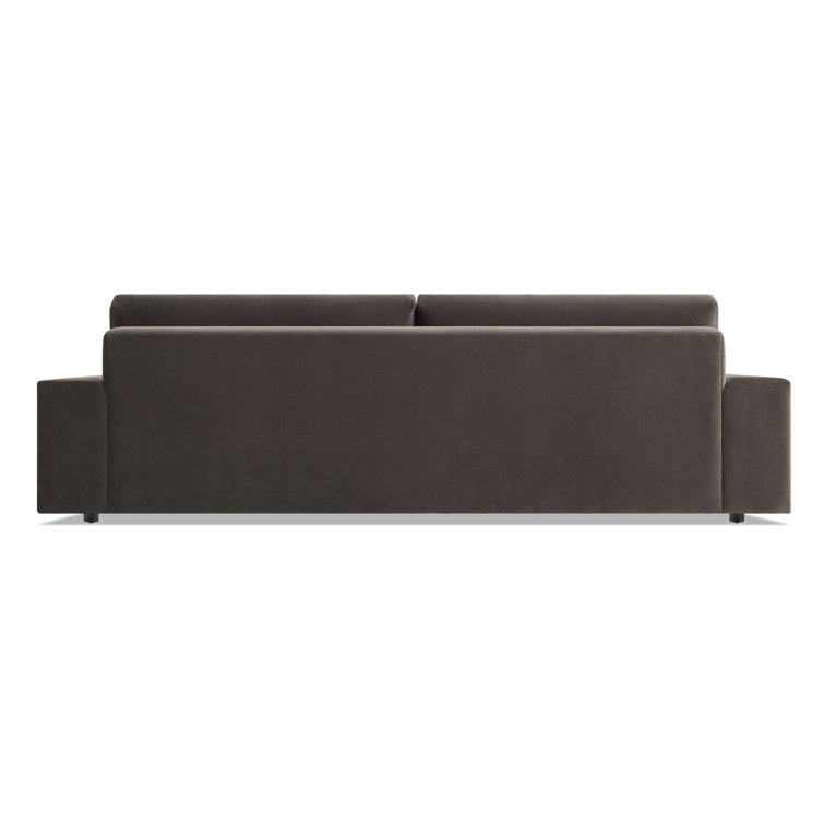 Storm Velvet 98" Wide Solid Wood Frame Sofa with Removable Cushions