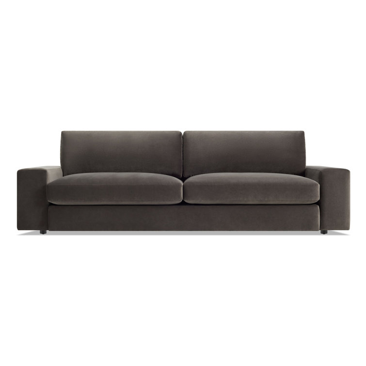 Storm Velvet 98" Wide Solid Wood Frame Sofa with Removable Cushions