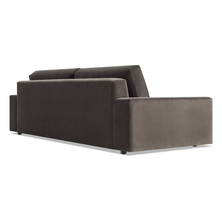 Storm Velvet 98" Wide Solid Wood Frame Sofa with Removable Cushions