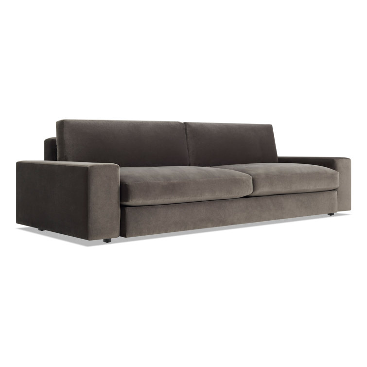 Storm Velvet 98" Wide Solid Wood Frame Sofa with Removable Cushions