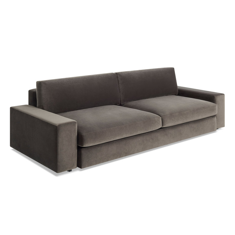 Storm Velvet 98" Wide Solid Wood Frame Sofa with Removable Cushions