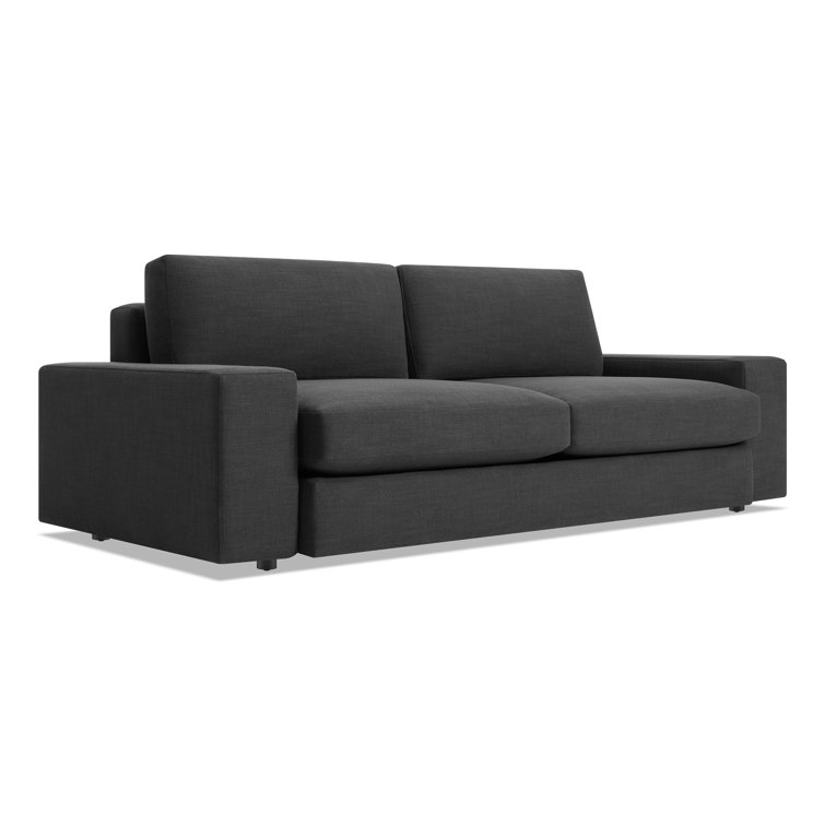 Esker Wide Kelso Blue Polyester Blend Sofa with Removable Cushions