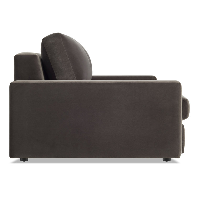 Storm Velvet 82" Hardwood Sofa with Removable Cushions